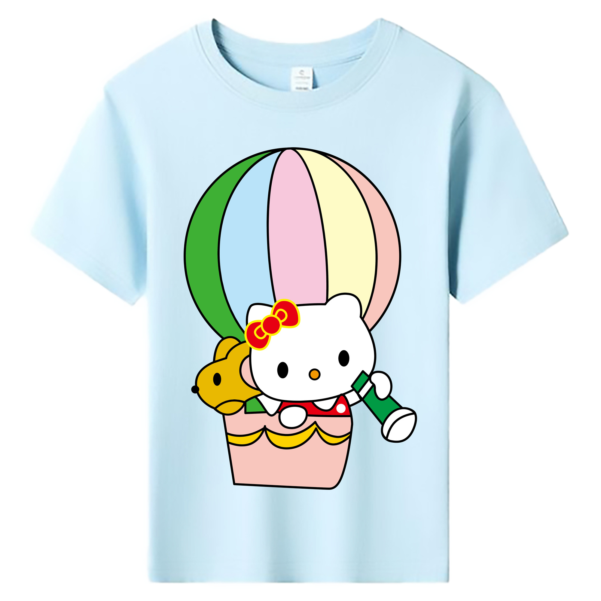 （画像用） Hello Kitty ハローキティ 綿100％キッズTシャツ（フロントプリント）